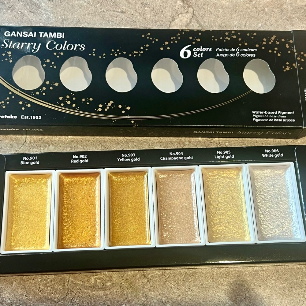 Gansai Tambi Watercolor Starry Colors Set of 6 - Picture 3 of 5